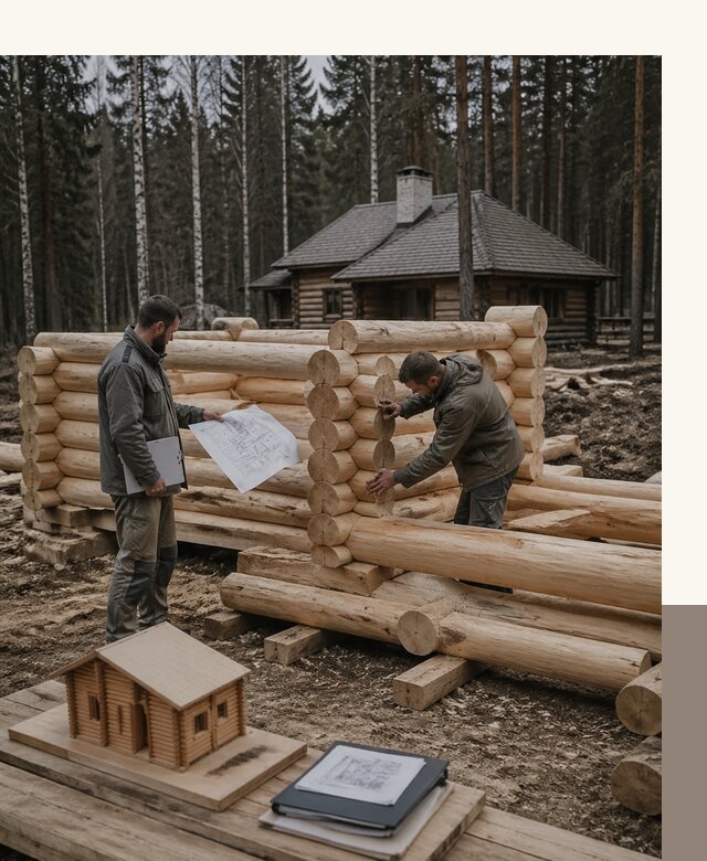 Проектирование и строительство домов из бревна в Одинцове